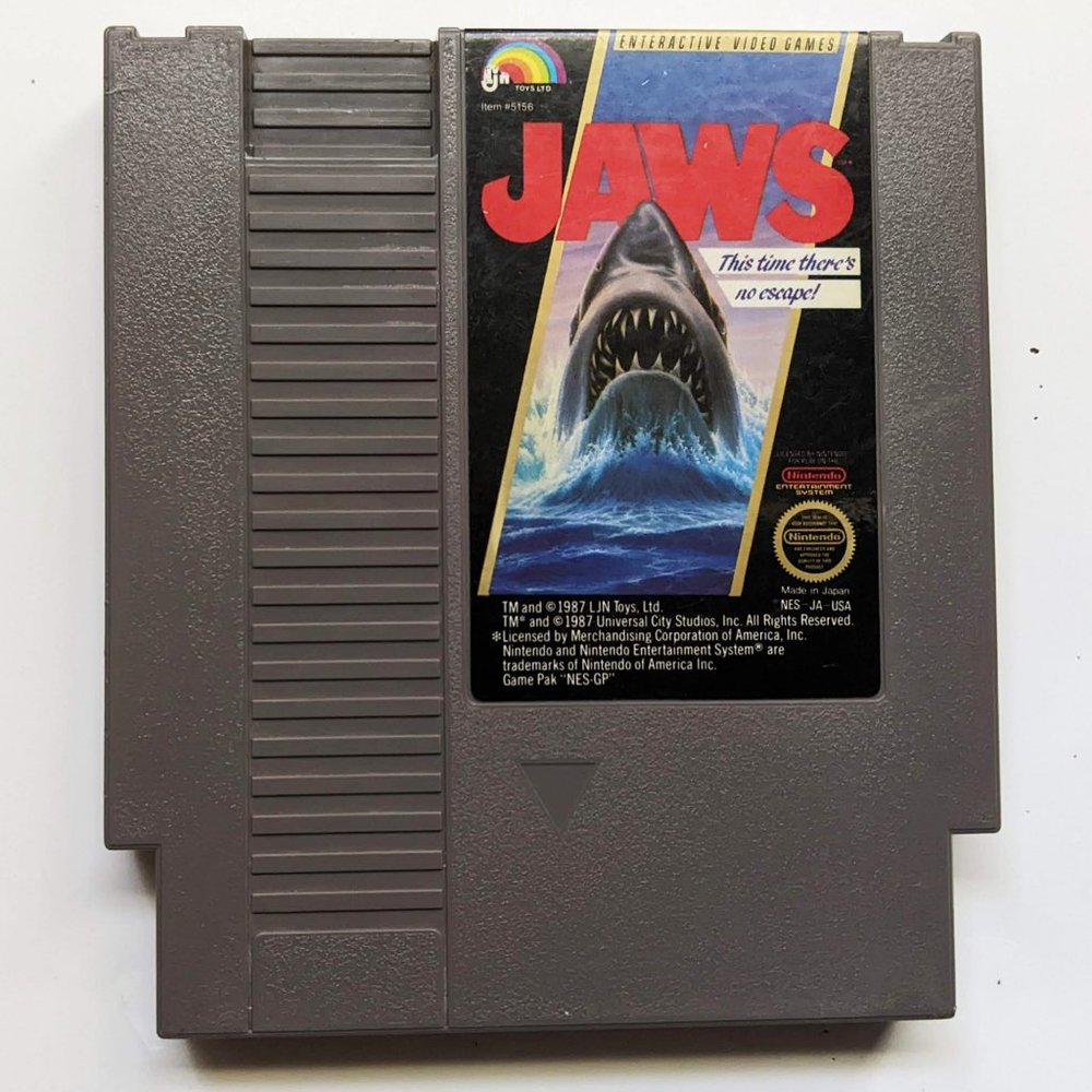 Nintendo NES Jaws Video Game Cartridge Only Vintage LJN 1987